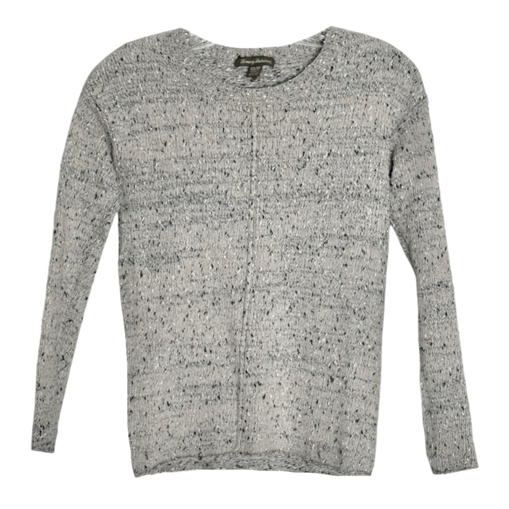 Tommy Bahama Wool Cashmere Blend Marled Chunky Knit Pullover Sweater Size XS